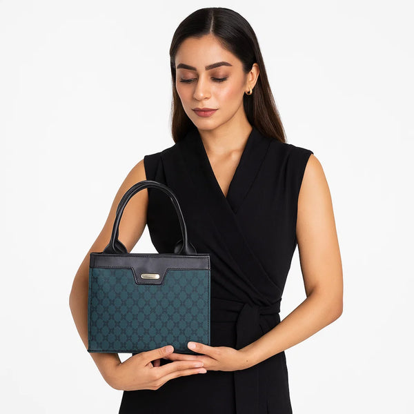 Green Black Pattern Tote Bag