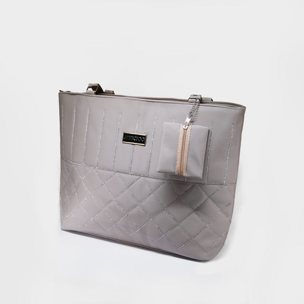 Quilted Light Grey Tote Bag – Jimmy Choo Inspired