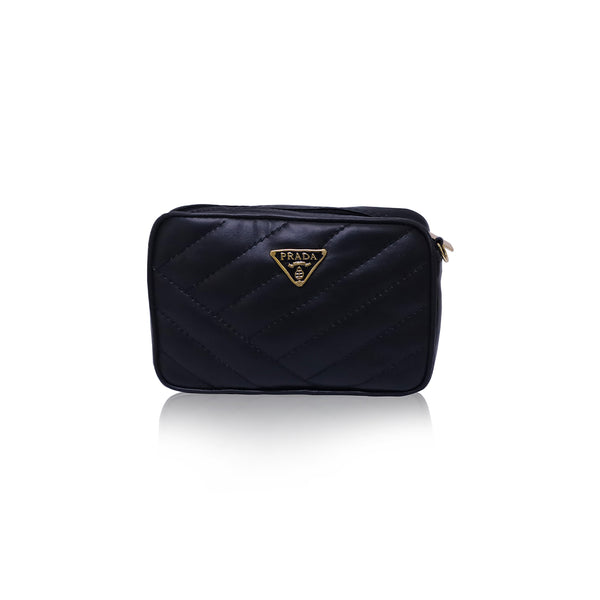 Black Quilted Pouch
