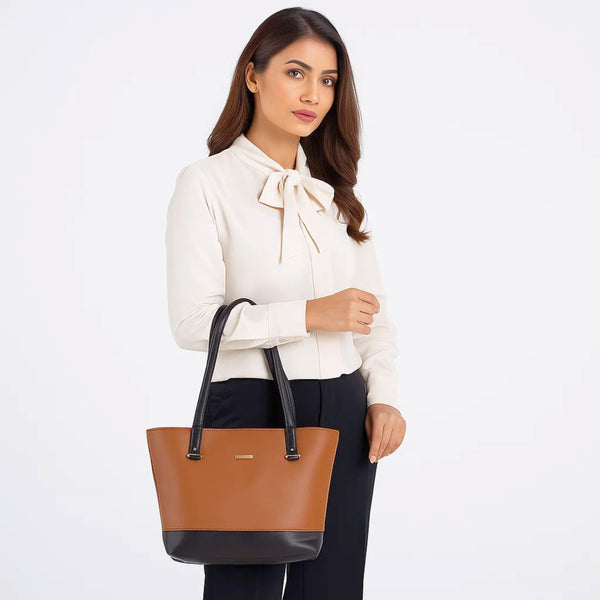 3PCS Brown & Noir Tote Bag